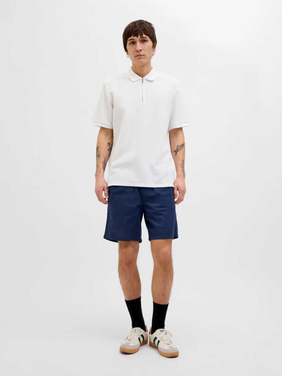 Jack Jones Austın Zıp Fermuarlı Polo Yaka Erkek Tişört 12279177 - 2