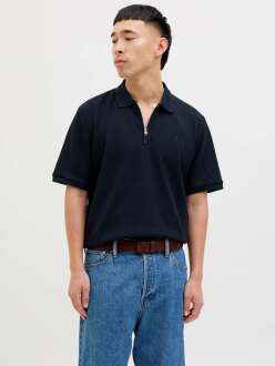 Jack Jones Austın Zıp Fermuarlı Polo Yaka Erkek Tişört 12279177