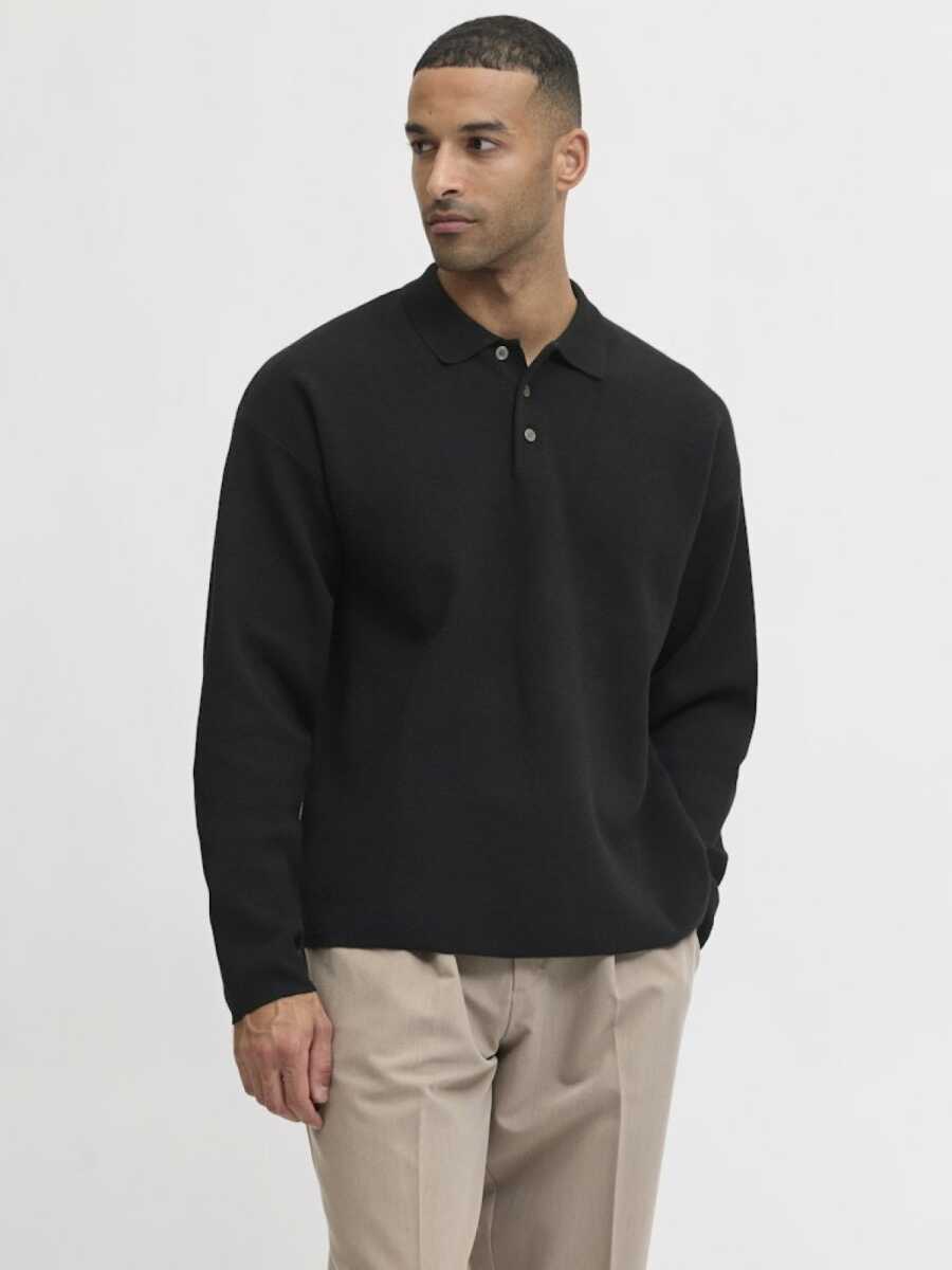 Jack Jones Blabradfort Relax Fit Polo Yaka Erkek Kazak 12285374 - Jack Jones