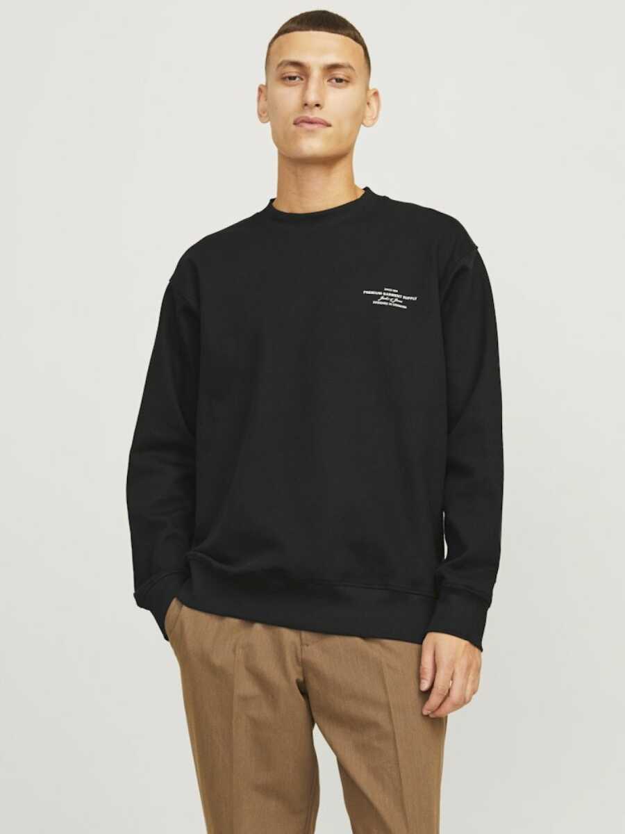 Jack Jones Blachad Brandıng Bisiklet Yaka Erkek Sweat 12261386 - 2