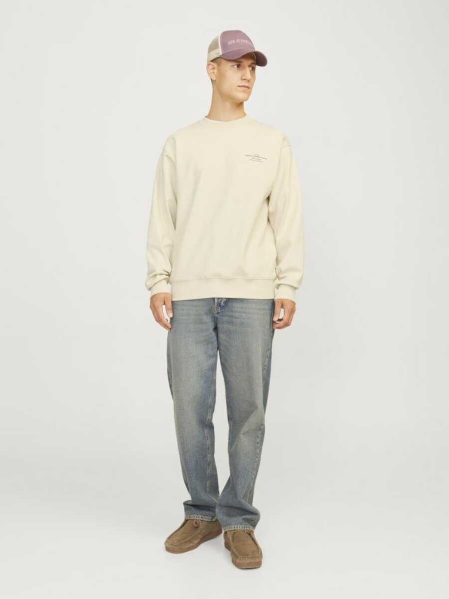 Jack Jones Blachad Brandıng Bisiklet Yaka Erkek Sweat 12261386 - 3