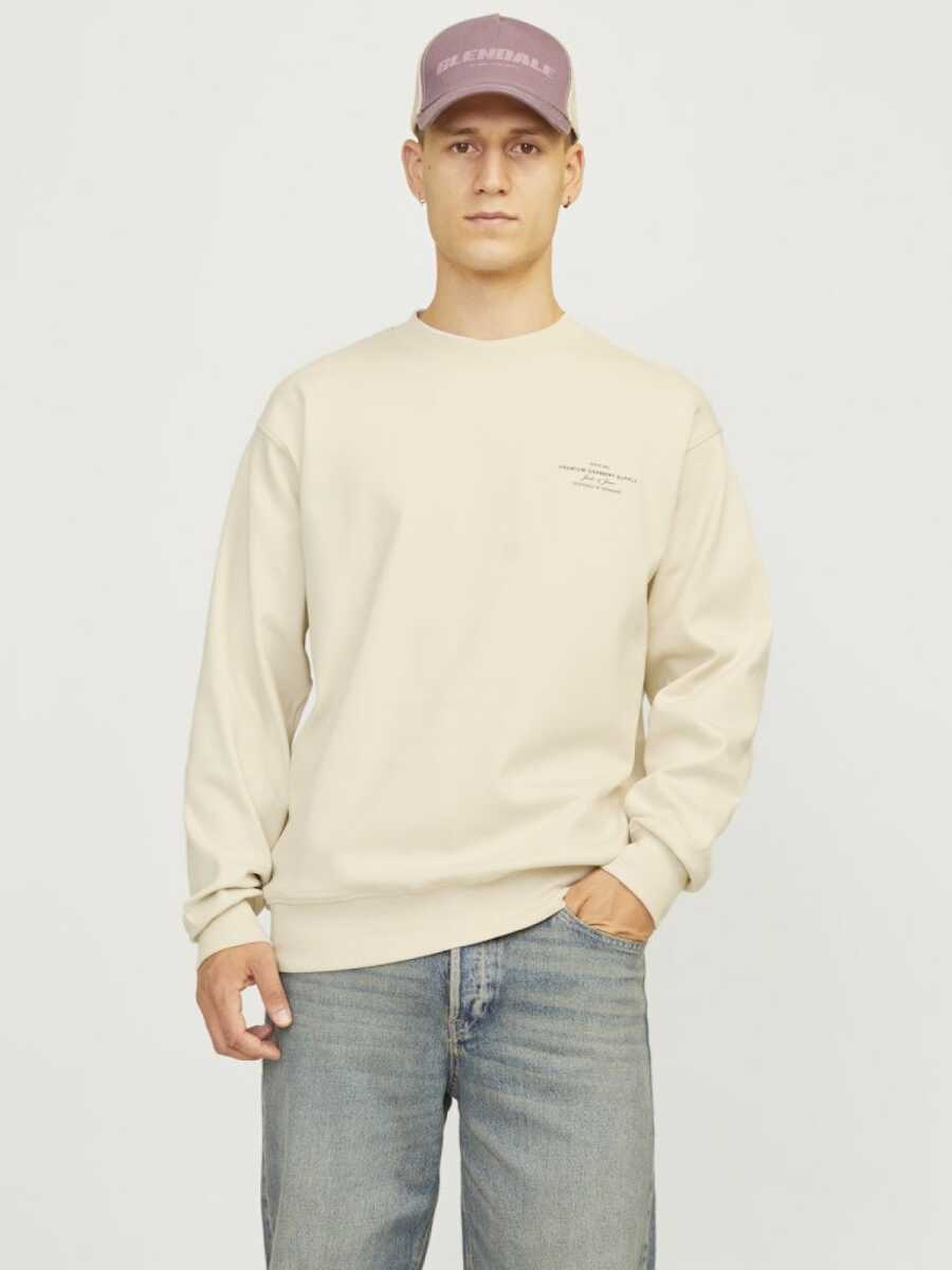 Jack Jones Blachad Brandıng Bisiklet Yaka Erkek Sweat 12261386 - 5