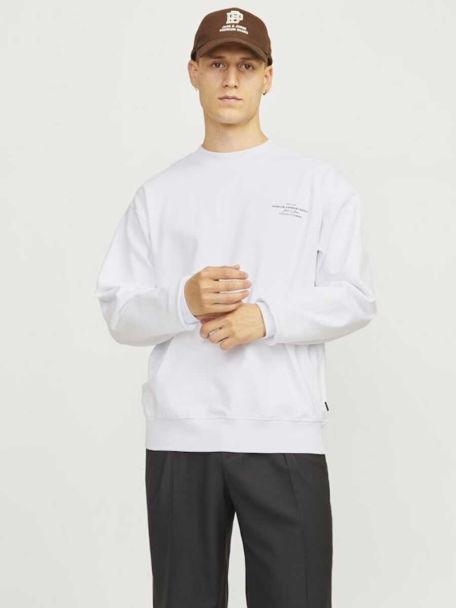 Jack Jones Blachad Brandıng Bisiklet Yaka Erkek Sweat 12261386 - 5