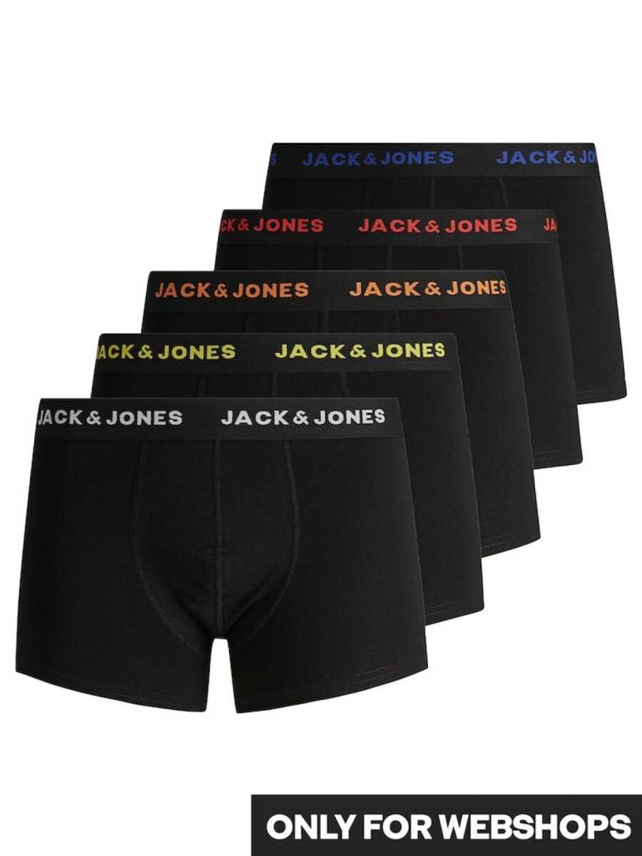 Jack Jones Black 5 Li Paket Erkek Boxer 12167028 - 1