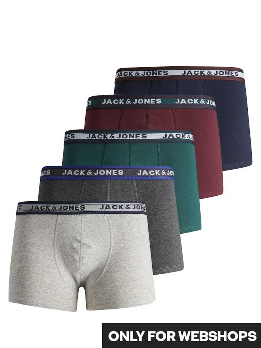 Jack Jones Black 5 Li Paket Erkek Boxer 12167028 - 1