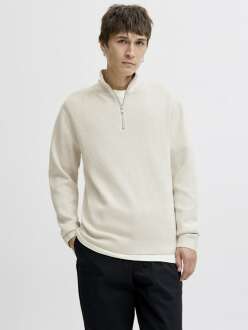 Jack Jones Blamılano Fermuarlı YakaRelax Fit Erkek Kazak 12259664