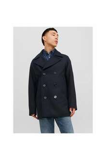 Jack Jones Blucaptaın Wool Pea Coat Erkek Kaşe Kaban 12239479