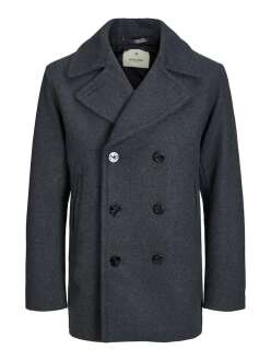Jack Jones Blucaptaın Wool Pea Coat Erkek Kaşe Kaban 12239479