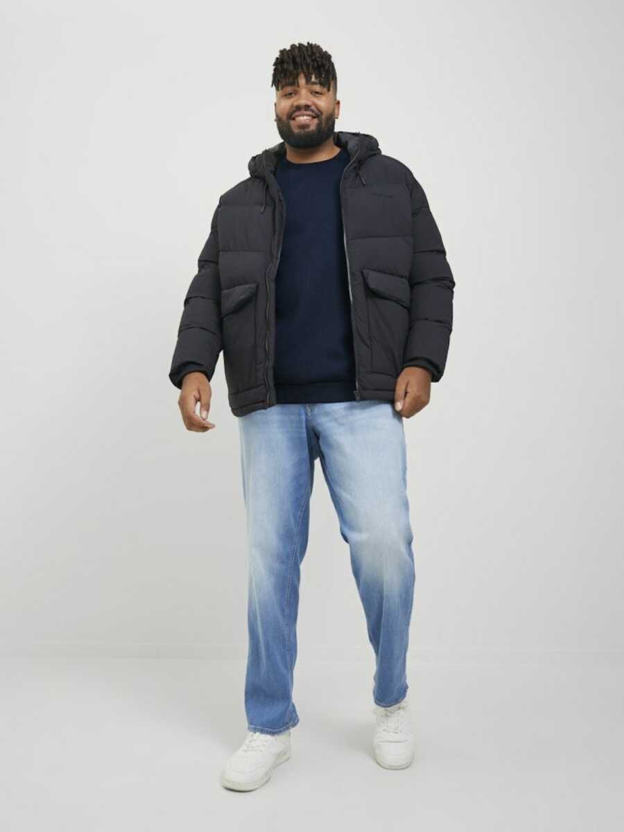Jack Jones Bradley Bisiklet Yaka Büyük Beden Erkek Sweat 12250594 (1)