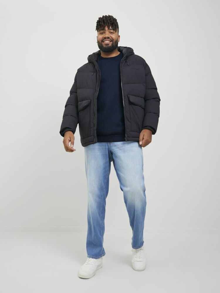 Jack Jones Bradley Bisiklet Yaka Büyük Beden Erkek Sweat 12250594 (1)
