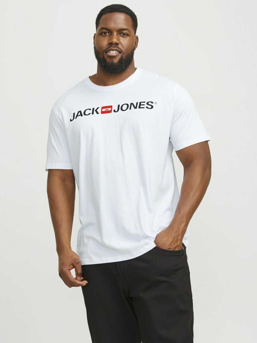 Jack Jones Carp Logo Büyük Beden Erkek Tişört 12184987 - Jack Jones Plus