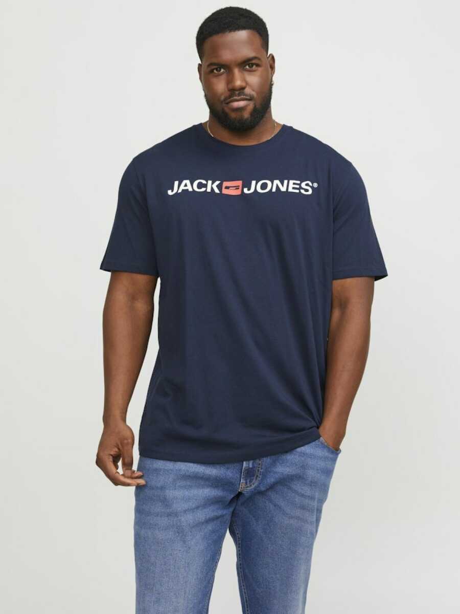 Jack Jones Carp Logo Büyük Beden Erkek Tişört 12184987 - Jack Jones Plus