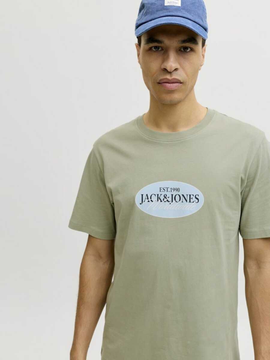 Jack Jones Catskılls Front Logo Regular Fit Erkek Tişört 12297891 (1)
