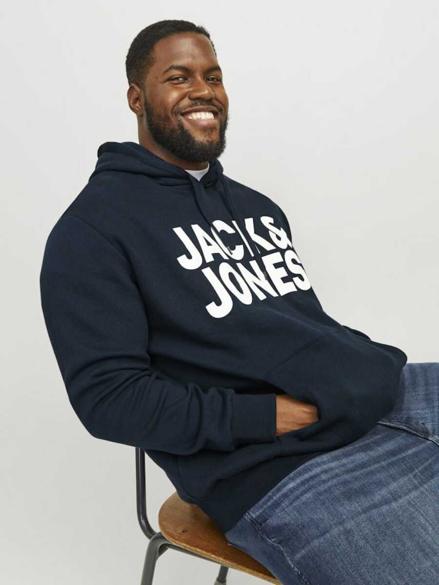 Jack Jones Coro Logo Büyük Beden Erkek Sweat 12163777 - 3