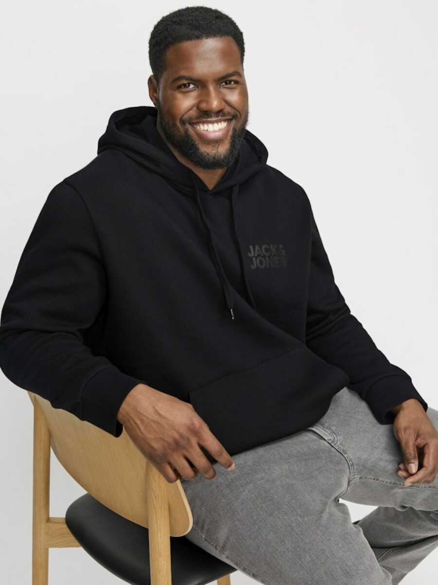 Jack Jones Coro Logo Büyük Beden Erkek Sweat 12163777 (1)