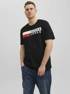 Jack Jones Corp Logo Plus Erkek Tişört 12158505