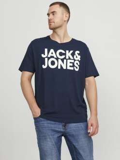 Jack Jones Corp Logo Plus Erkek Tişört 12158505