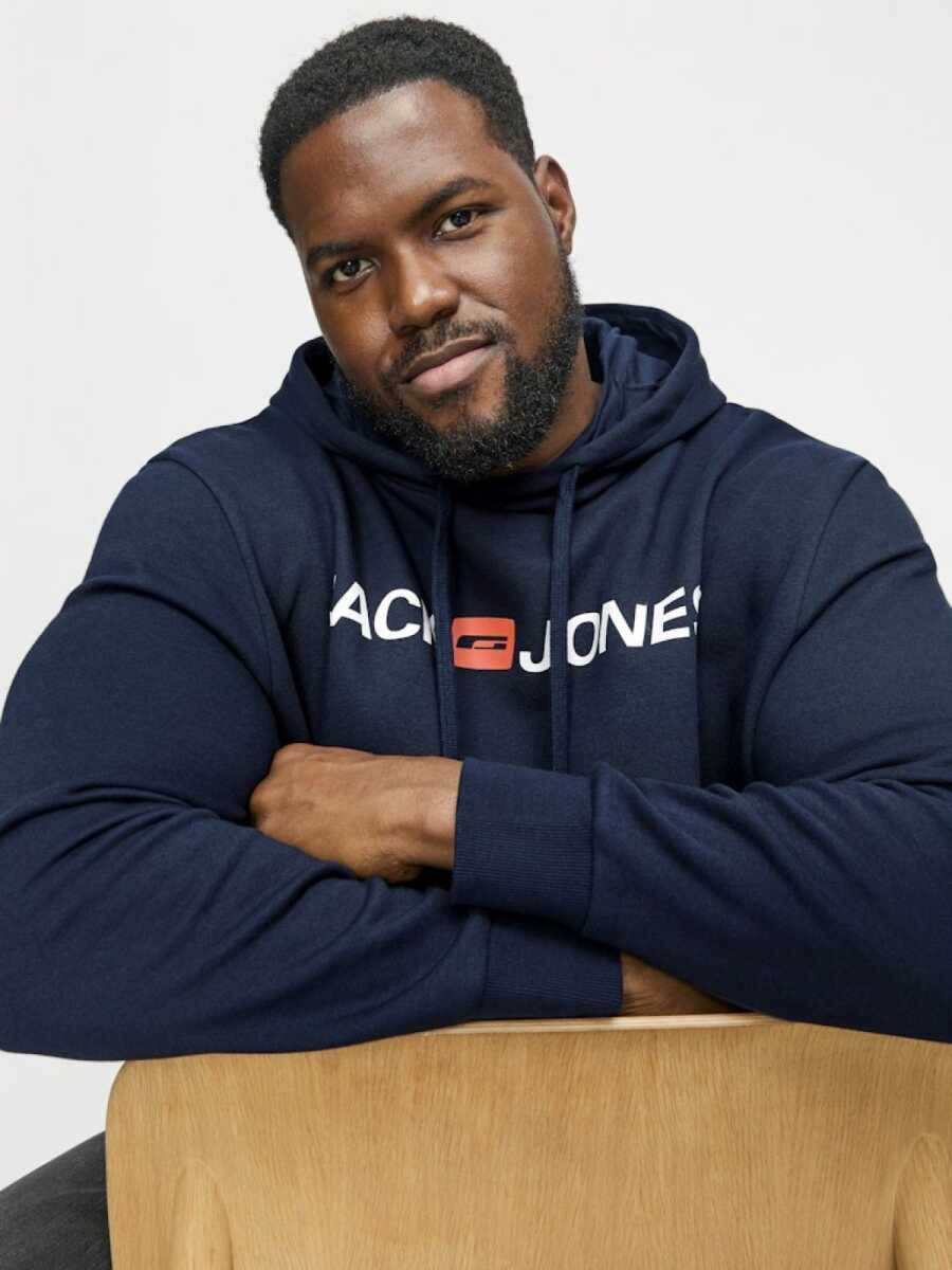 Jack Jones Corp Old Logo Büyük Beden Erkek Sweat 12184983 (1)