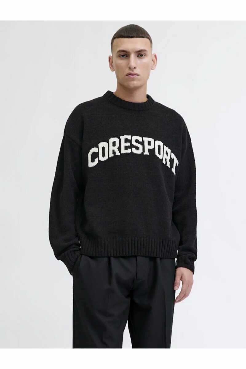 Jack Jones Crest Loose Fit Erkek Kazak 12287251 - Jack Jones