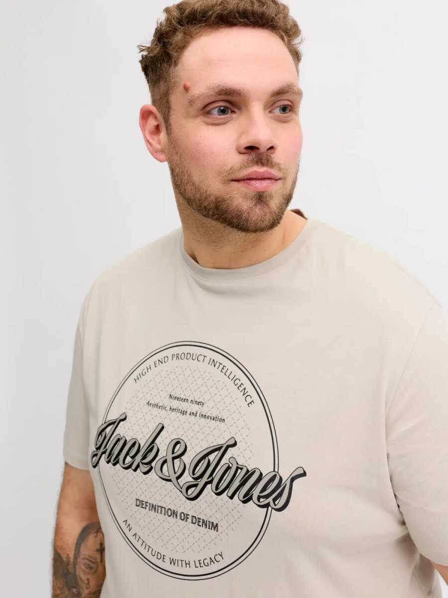 Jack Jones Dover Erkek Büyük Beden Tişört 12294516 - 3
