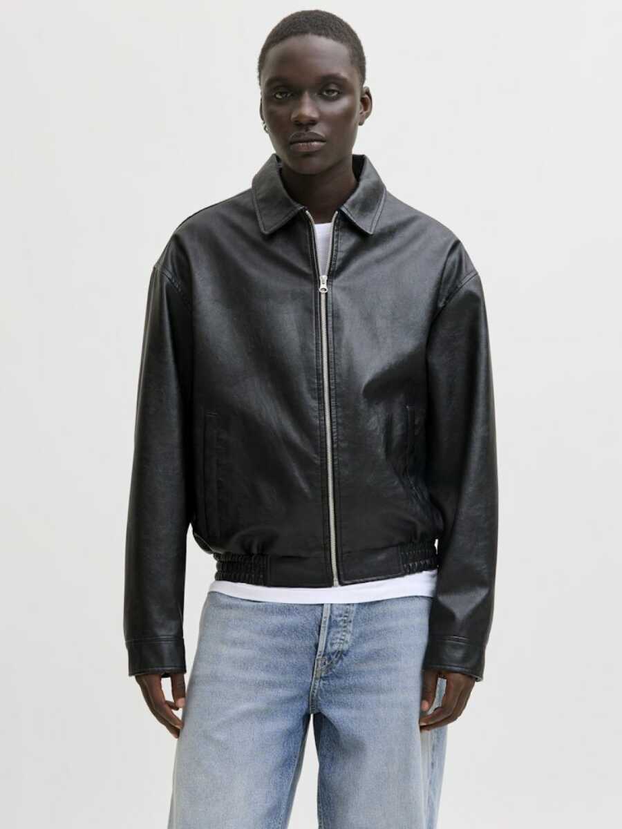 Jack Jones Erkek Deri Ceket 12289182 - Jack Jones