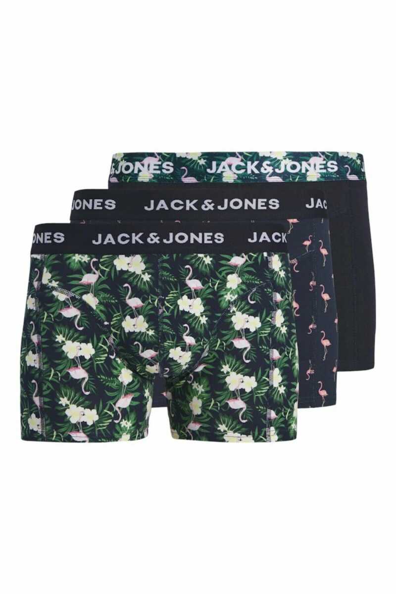 Jack Jones Flamıngı Flower 3 Lü Paket Erkek Boxer 12291169