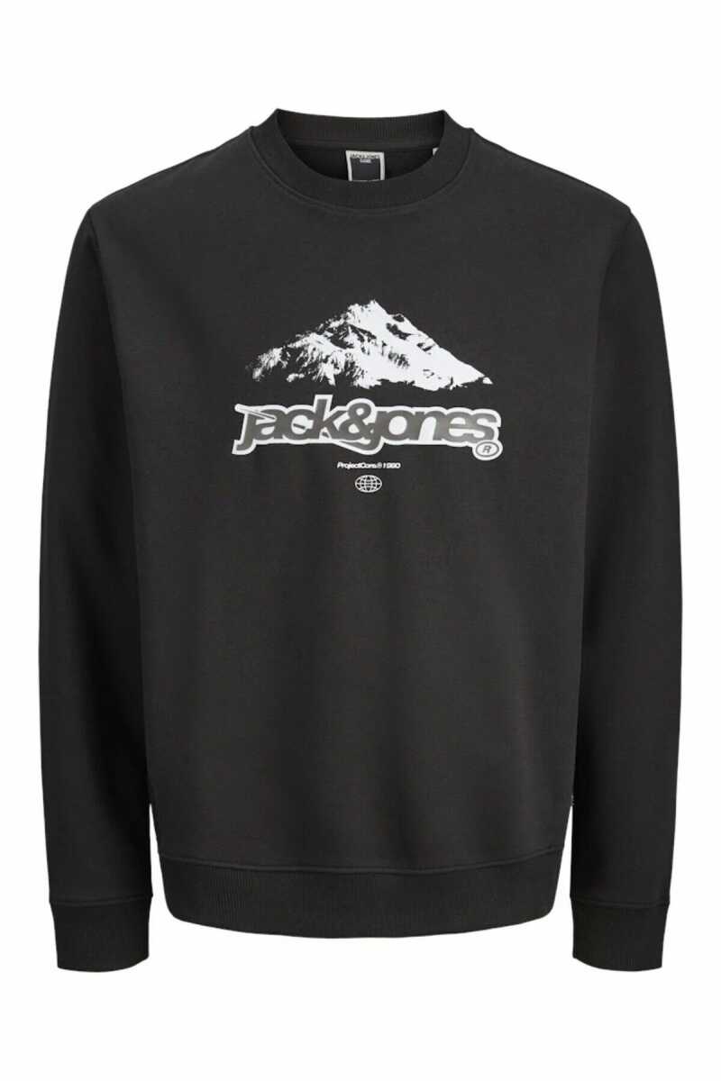 Jack Jones Flare Front Prınt Relax Fit Erkek Sweat 12285680 - Jack Jones