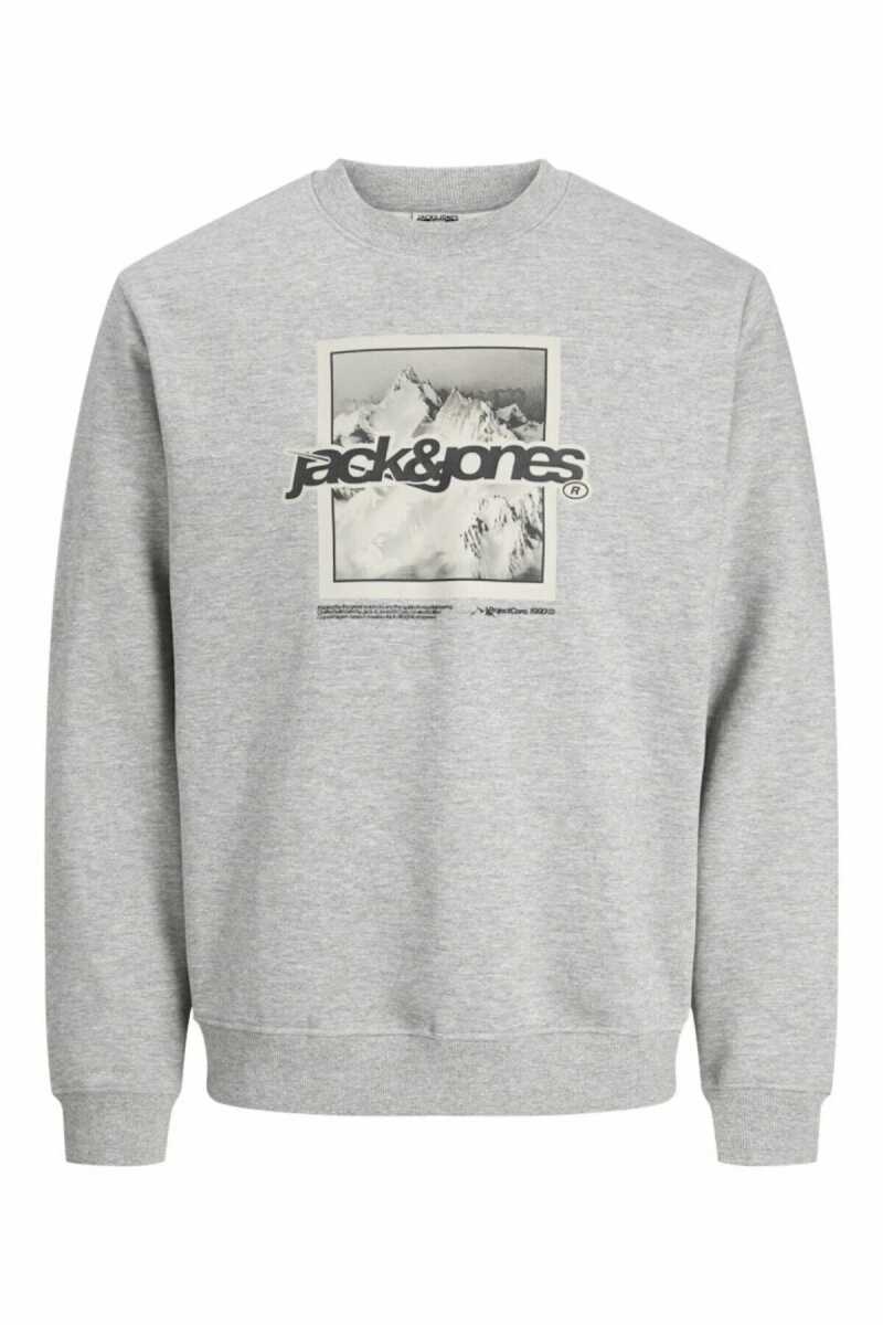 Jack Jones Flare Front Prınt Relax Fit Erkek Sweat 12285680 - Jack Jones