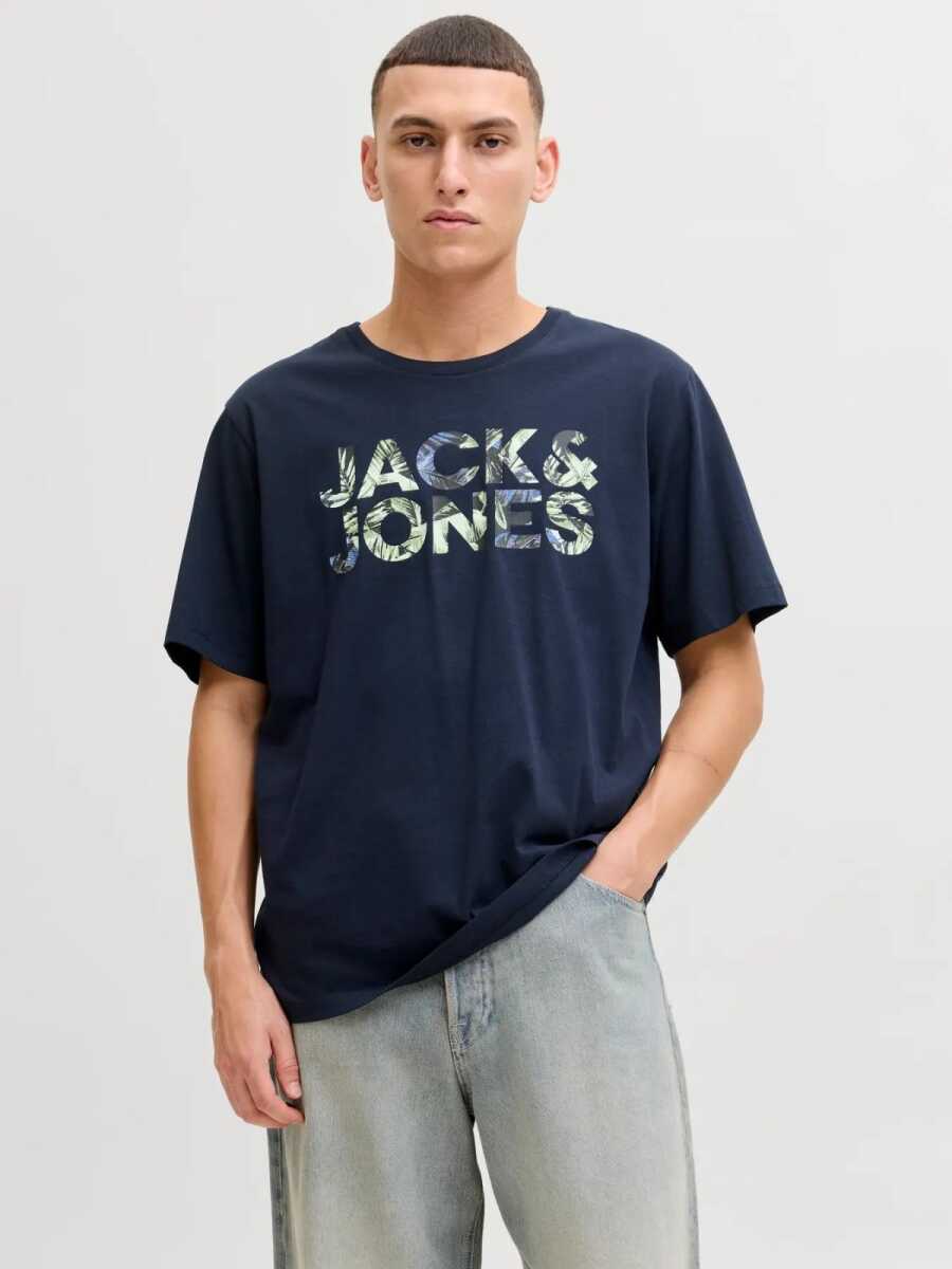 Jack Jones Jeff Logo Regular Fit Erkek Tişört 12288536 - 1
