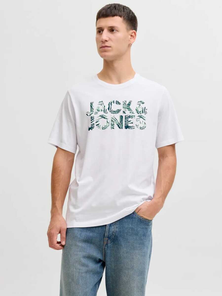 Jack Jones Jeff Logo Regular Fit Erkek Tişört 12288536 - 1