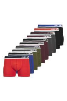 Jack Jones Jımmy Solıd 10 Lu Paket Erkek Baxer 12264001 