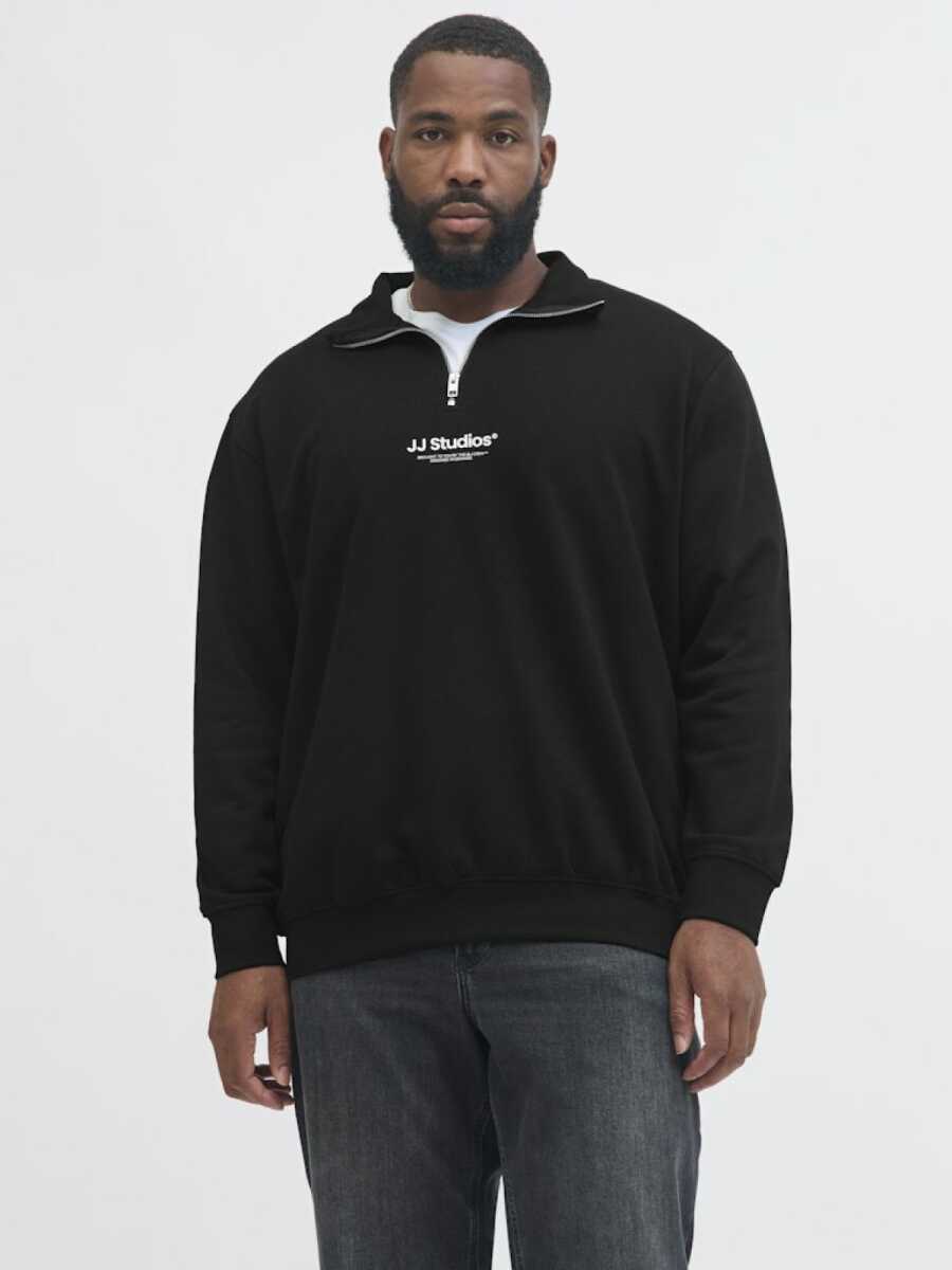 Jack Jones Jjesoho Sweat Quarter Zıp Hn Noos Pls Sweat 12279519 - Jack Jones Plus