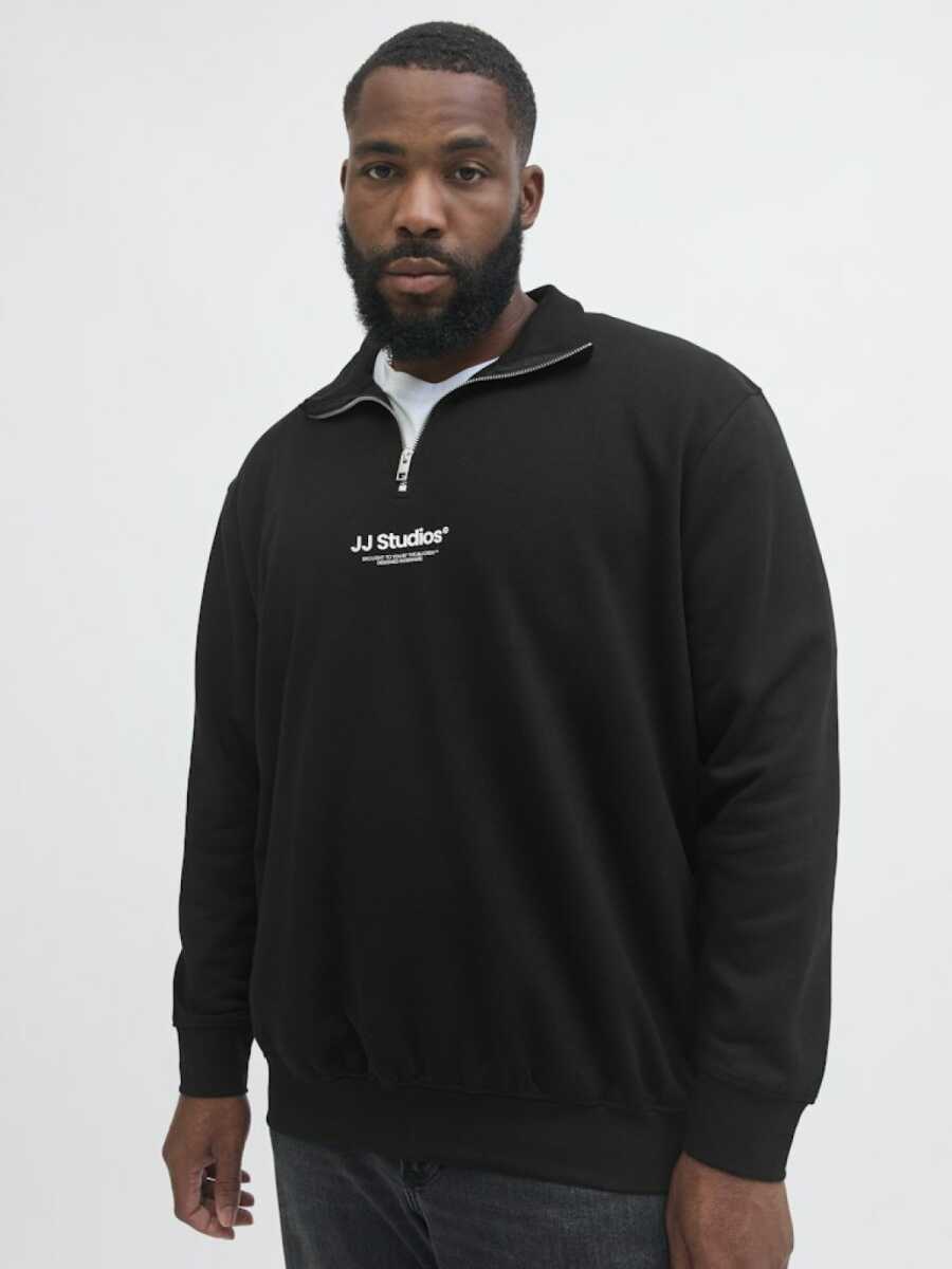 Jack Jones Jjesoho Sweat Quarter Zıp Hn Noos Pls Sweat 12279519 - Jack Jones Plus (1)