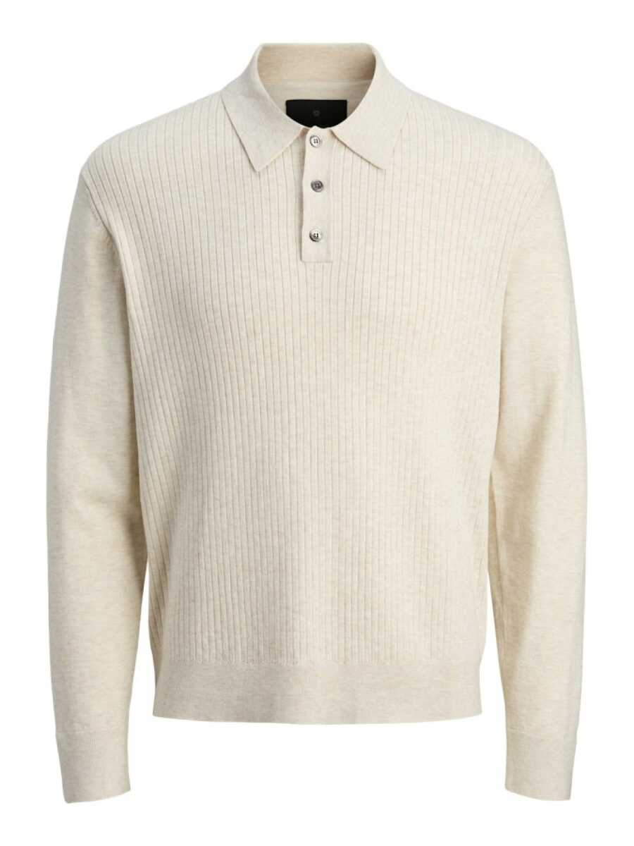 Jack Jones Jprblaedgar Knıt Polo Ls Kazak 12283290