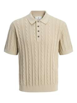 Jack Jones Lamason Knıt Oversize Fit Triko Polo Yaka Erkek Tişört 12277518