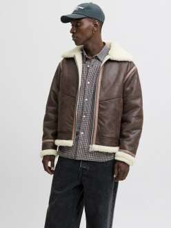 Jack Jones Lıverpool Avıator Suni Deri Erkek Ceket 12282948