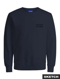 Jack Jones Logo Bisiklet Yaka Relax Fit Erkek Sweat 12290659 