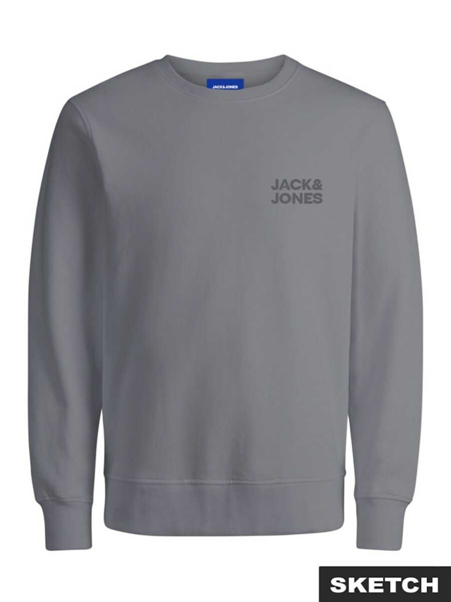 Jack Jones Logo Bisiklet Yaka Relax Fit Erkek Sweat 12290659 - 1