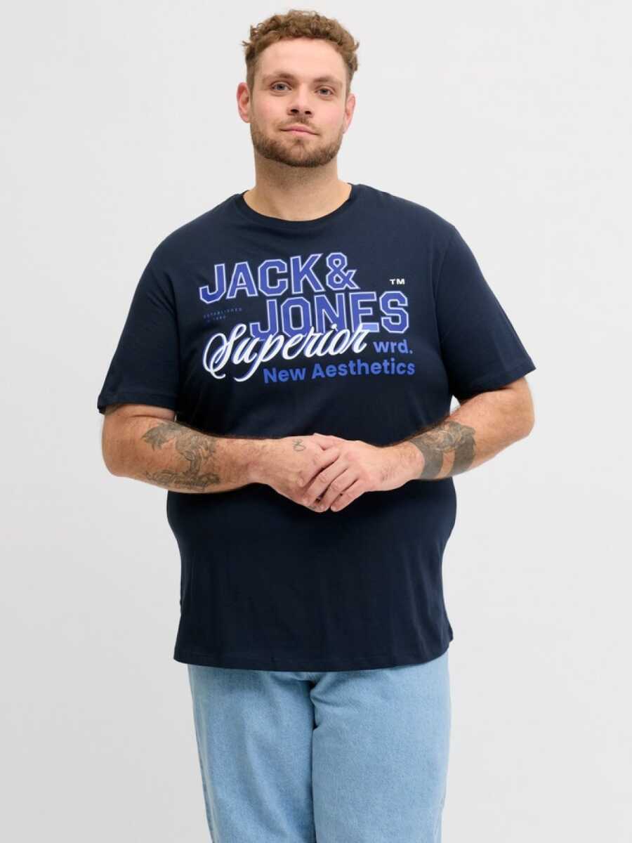 Jack Jones Logo Büyük Beden Erkek Tişört 12289691 - 4
