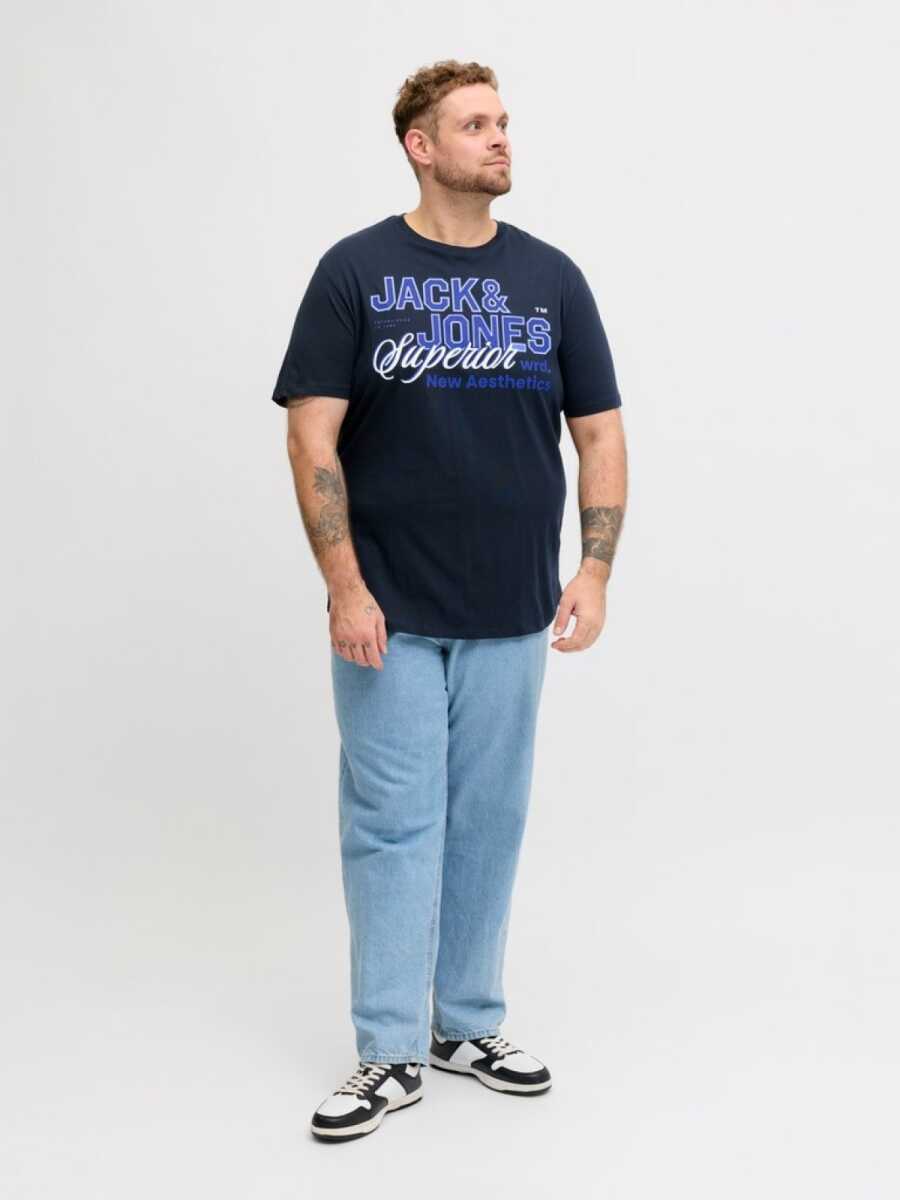 Jack Jones Logo Büyük Beden Erkek Tişört 12289691 - 3