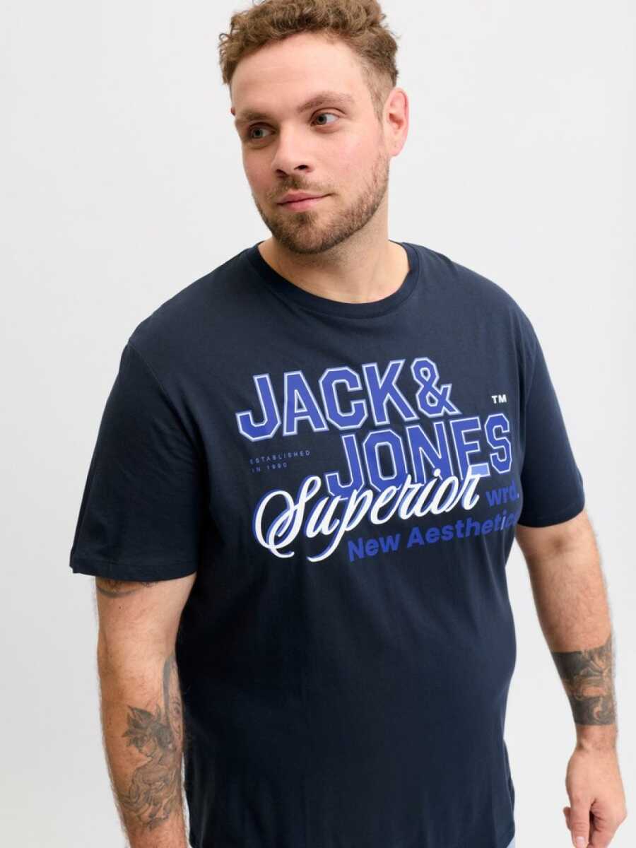 Jack Jones Logo Büyük Beden Erkek Tişört 12289691 (1)