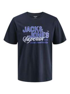 Jack Jones Logo Büyük Beden Erkek Tişört 12289691