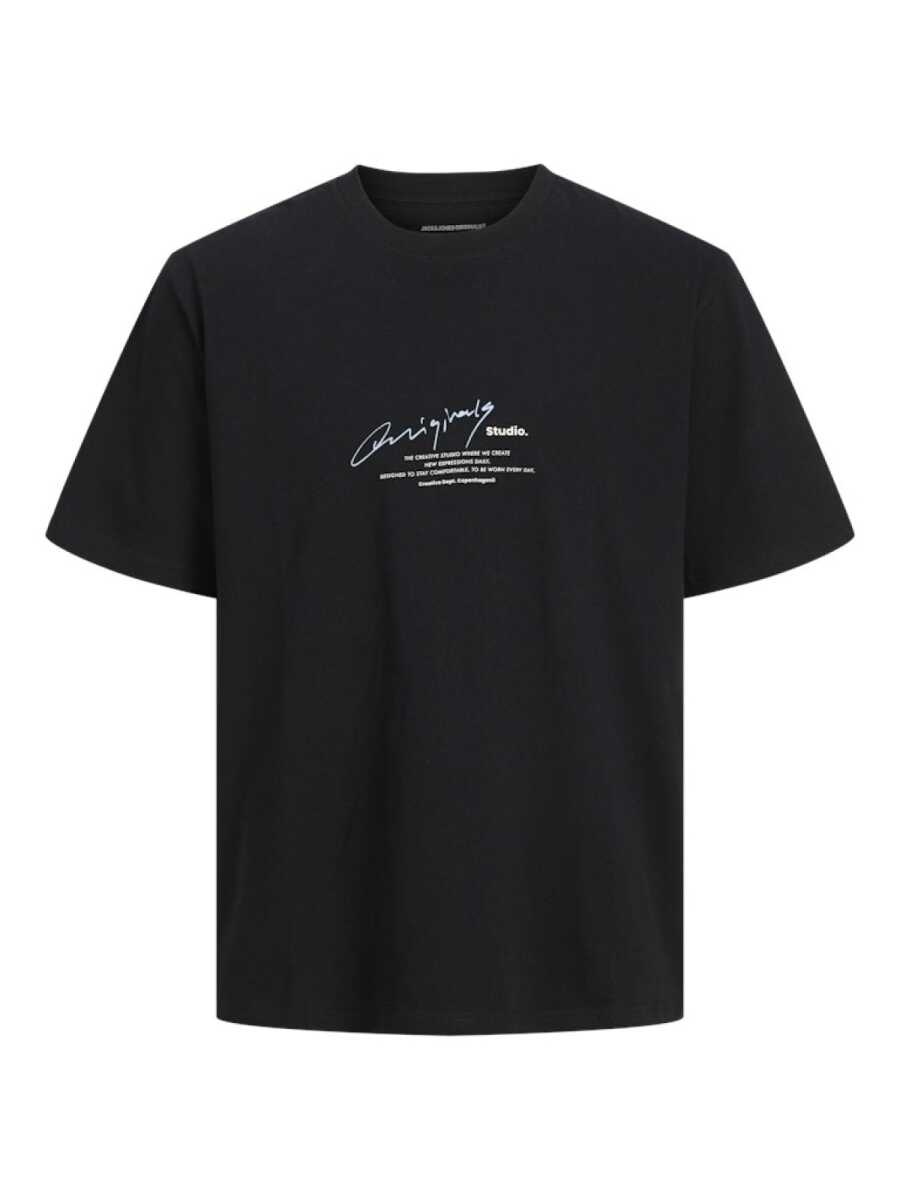 Jack Jones Manchester Scrıpt Loose Fit Erkek Tişört 12273373 - 1