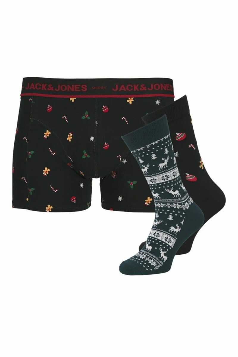 Jack Jones Mıstletoe Gıftbox 1 Boxer 2 Çorap Paket Erkek 12285134 - 1