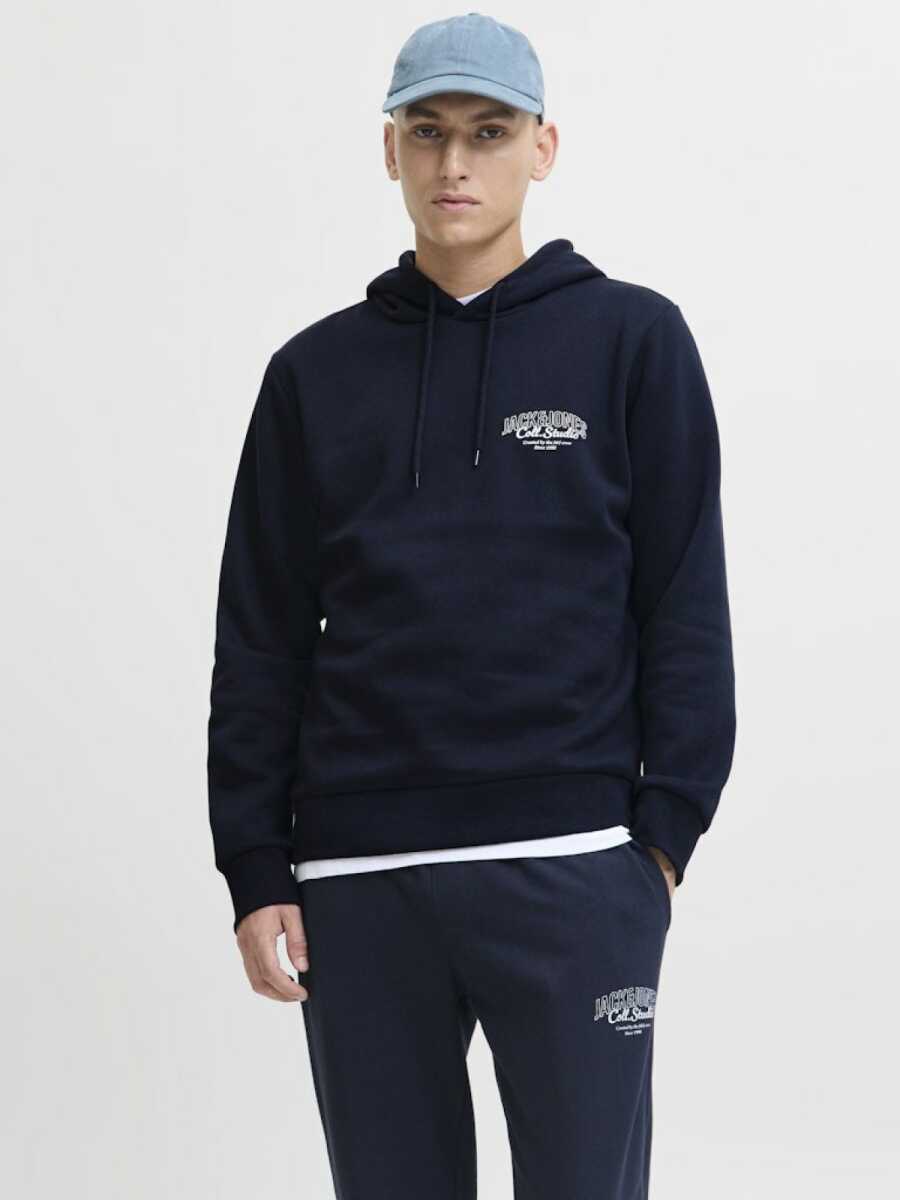Jack Jones Mokoto Kapüşonlu Logo Regular Fit Erkek Sweat 12278606 - 1