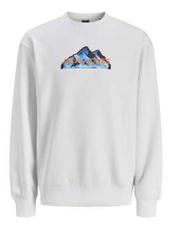 Jack Jones Mountaın Logo Bisiklet Yaka Erkek Sweat 12262094