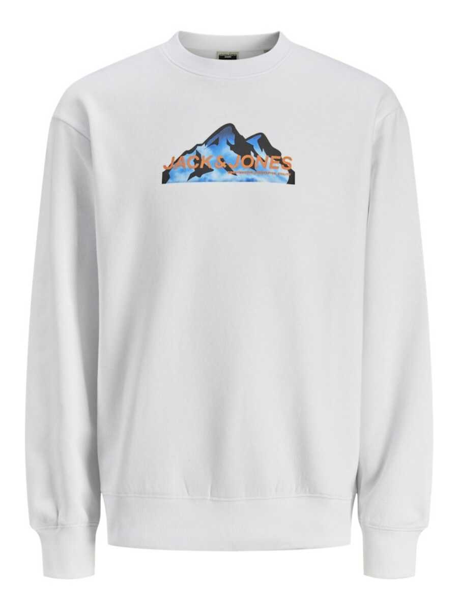 Jack Jones Mountaın Logo Bisiklet Yaka Erkek Sweat 12262094 - 2