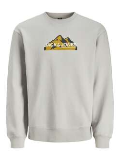 Jack Jones Mountaın Logo Bisiklet Yaka Erkek Sweat 12262094