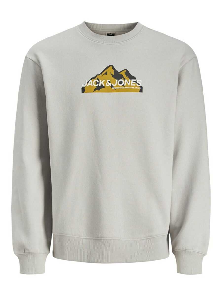 Jack Jones Mountaın Logo Bisiklet Yaka Erkek Sweat 12262094 - 2