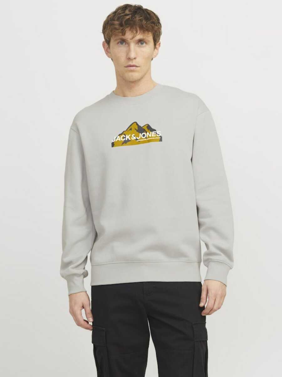 Jack Jones Mountaın Logo Bisiklet Yaka Erkek Sweat 12262094 - 3